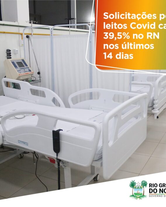 RN registra redução de 39,5% nos últimos 14 dias nas solicitações de leitos Covid