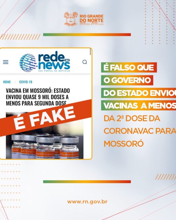 Vacina em Mossoró: Estado enviou quase 9 mil doses a menos para segunda dose