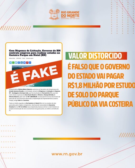 Com Dispensa de Licitação, Governo do RN contrata empresa para realizar estudos no Costeira Parque em Natal (RN)