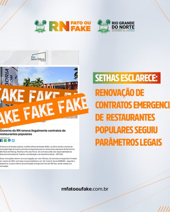 Governo do RN renova ilegalmente contratos de Restaurantes Populares