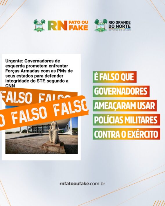 É falso que governadores ameaçaram usar Polícias Militares contra o Exército