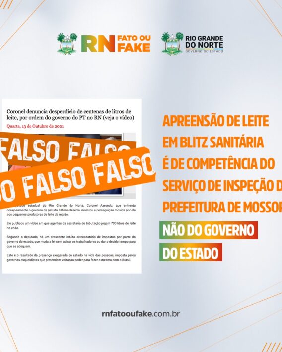 Coronel denuncia desperdício de centenas de litros de leite por ordem do  governo do PT no RN