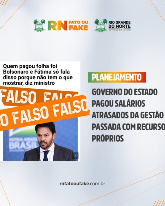 Quem pagou folha foi Bolsonaro e Fátima só fala disso porque não tem o que mostrar, diz ministro
