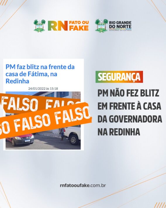 PM faz blitz na frente da casa de Fátima, na Redinha