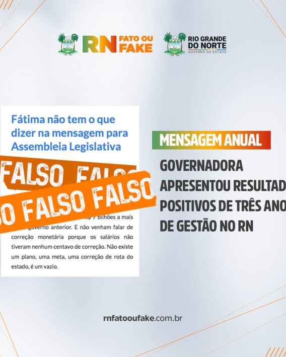 Governadora apresentou resultados positivos de três anos de gestão no RN