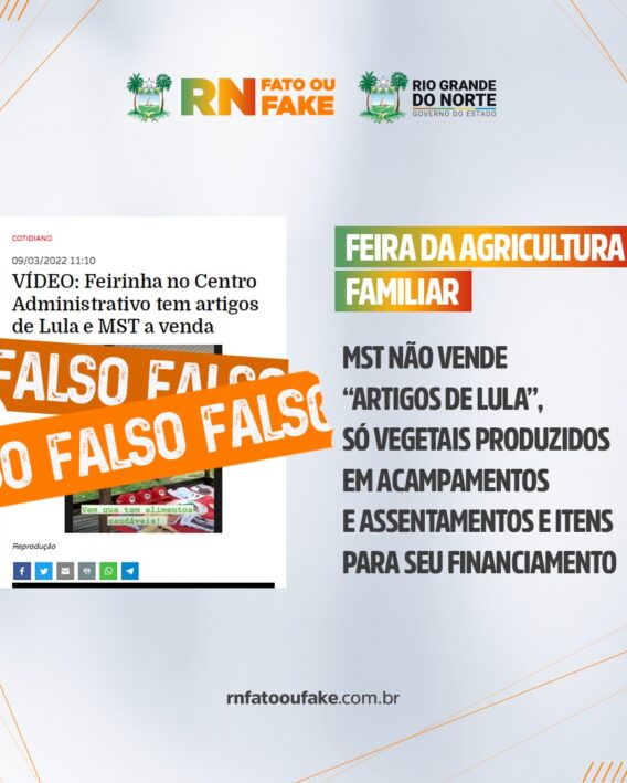 Feirinha no Centro Administrativo tem artigos de Lula e MST à venda