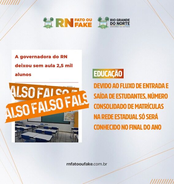 A governadora do RN deixou sem aula 2,5 mil alunos
