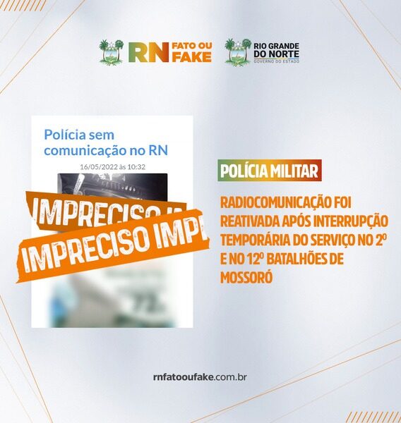 Radiocomunicação foi reativada após interrupção temporária do serviço no 2º e no 12º BPM de Mossoró