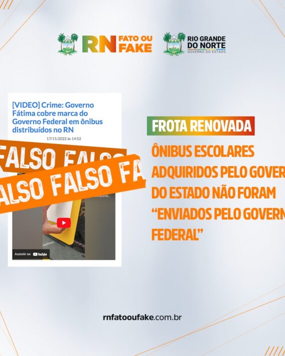 Governo Fátima cobre marca do Governo Federal em ônibus distribuídos no RN
