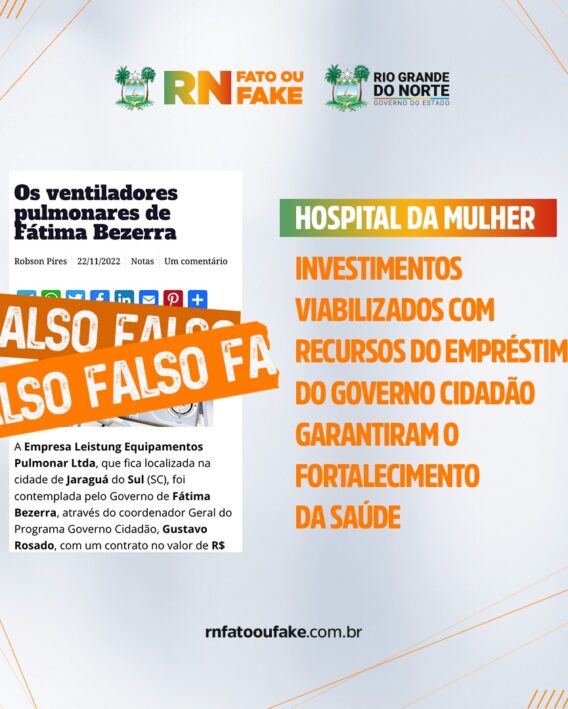 Investimentos viabilizados com recursos do empréstimo do Governo Cidadão garantiram o fortalecimento da saúde do RN