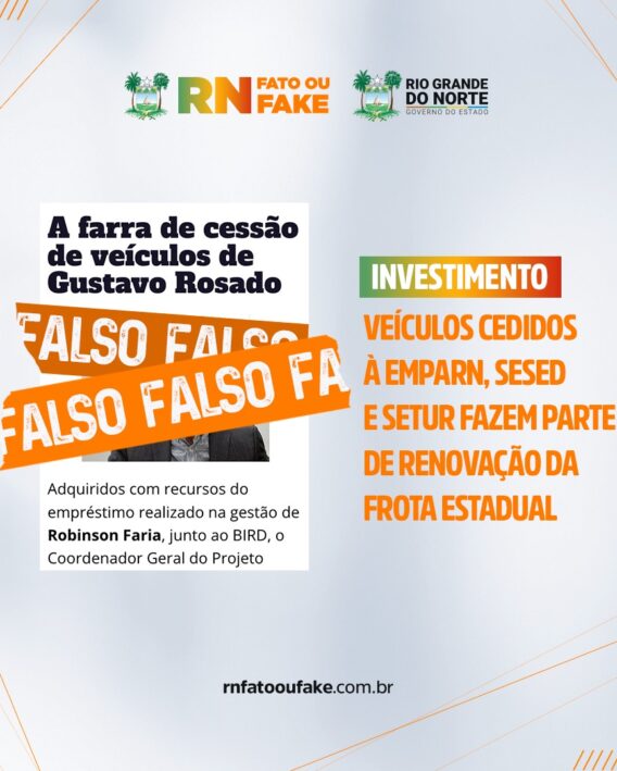 Carros Cedidos à Emparn, Sesed e Setur fazem parte de renovação da frota do Governo do Estado