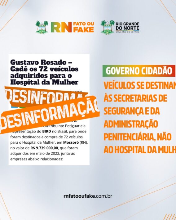 Veículos adquiridos pelo Governo Cidadão se destinam à SESED e à SEAP, não ao Hospital da Mulher