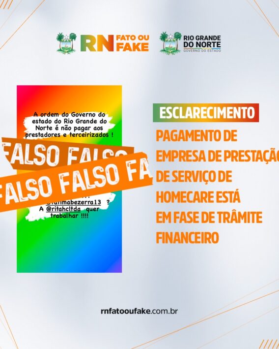 Pagamento de empresa de prestação de serviço de homecare está em fase de trâmite financeiro