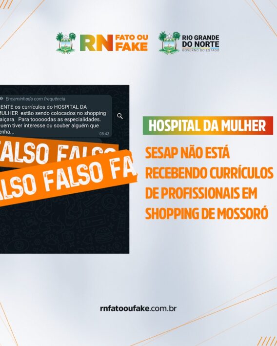 Sesap não está recebendo currículos de profissionais em shopping de Mossoró