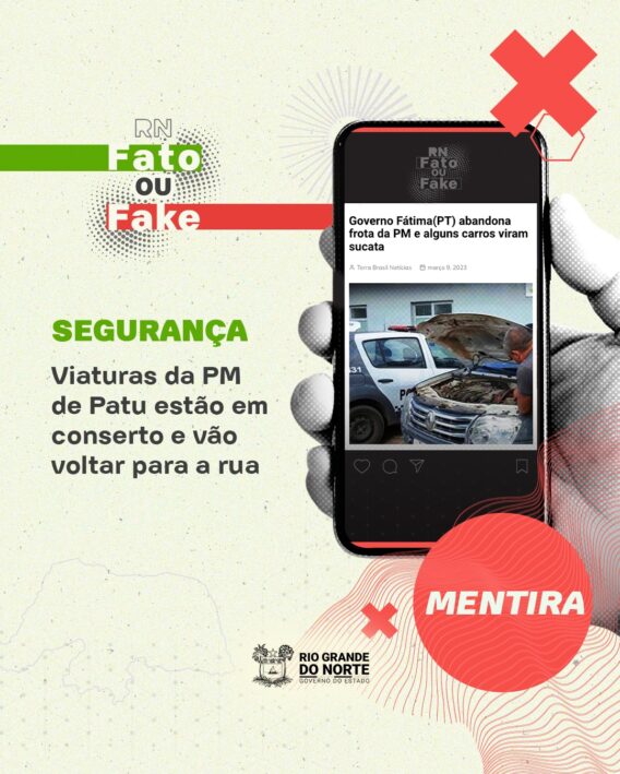 Viaturas da PM de Patu estão em conserto e vão voltar para a rua