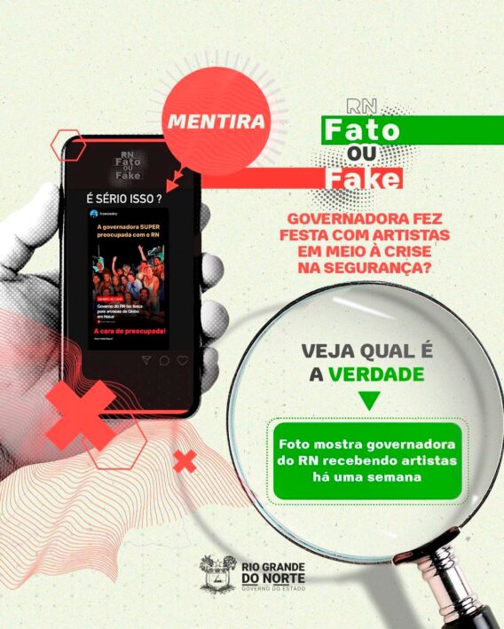 Governadora não fez festa com artistas em meio à crise na segurança