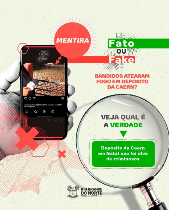 Não há registro de incêndio no depósito da Caern em Natal