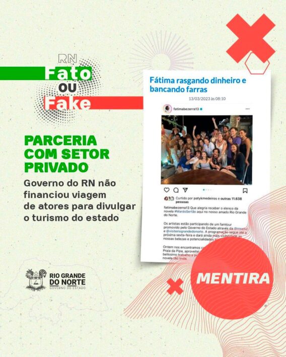 Governo do RN não financiou viagem de atores para divulgar o turismo do estado