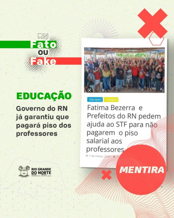 Governo do RN já garantiu que pagará piso dos professores
