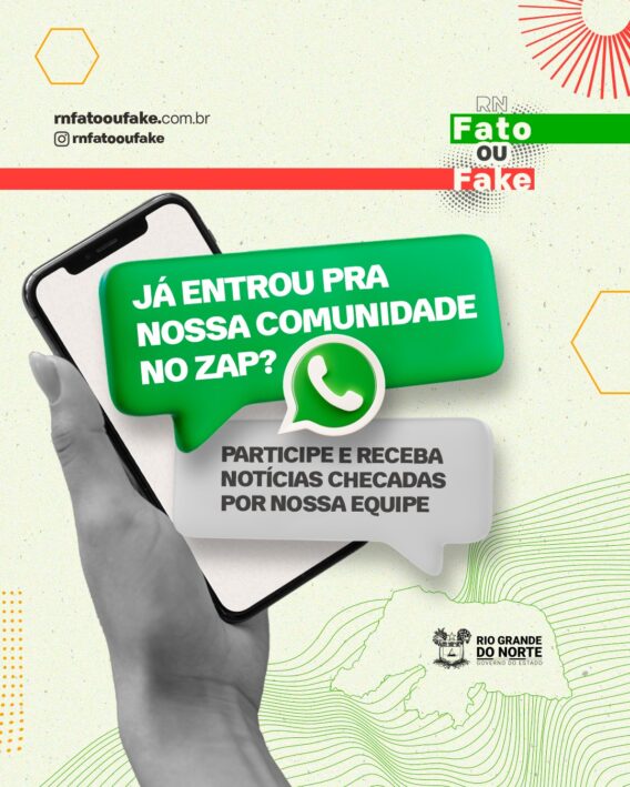 Comunidade do RN Fato ou Fake no WhatsApp ajuda no combate às fake news