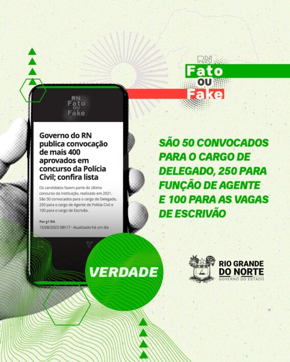 Governo do RN convoca 400 aprovados no concurso da Polícia Civil