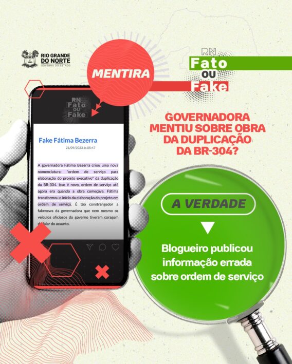 Governadora do RN não mentiu sobre ordem de serviço da obra da BR-304