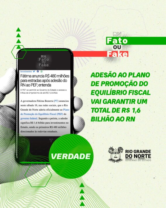 Governo do RN anuncia adesão ao PEF que vai R$ 1,6 bilhão do Estado sendo R$ 480 milhões para estradas