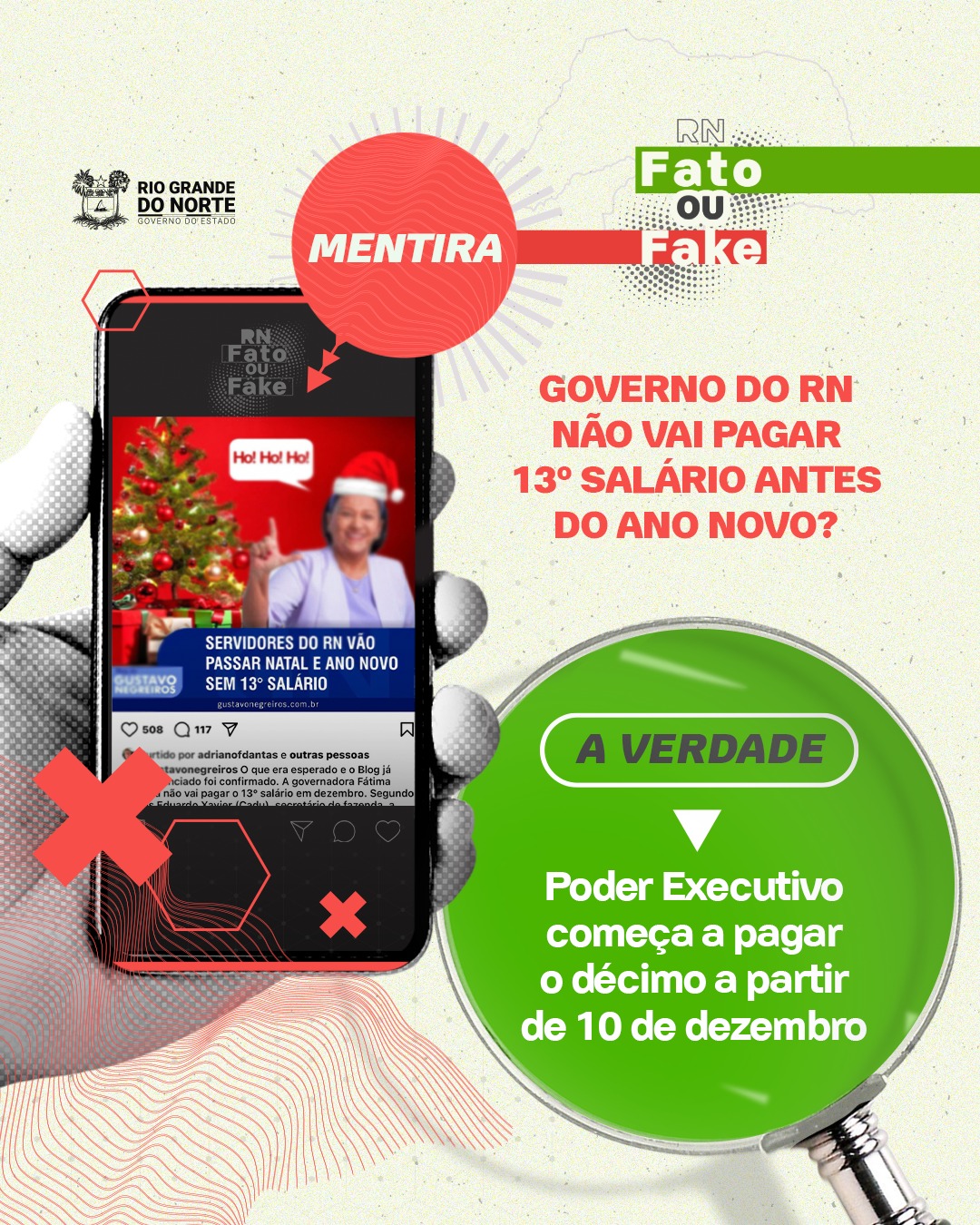 ÉFATO – Governo do RN começa a pagar 13º salário a partir do dia 10 de  dezembro - RN Fato ou Fake