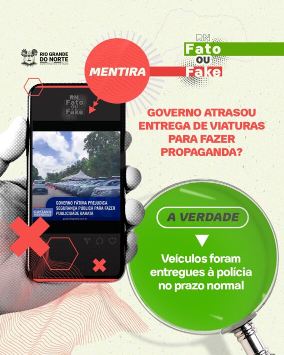 Governo do RN entregou viaturas da polícia no prazo normal