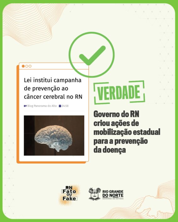 Governo do RN institui por lei campanha de prevenção ao câncer cerebral no estado