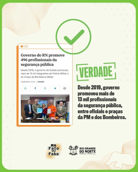 Governo do RN promove 496 profissionais da segurança pública