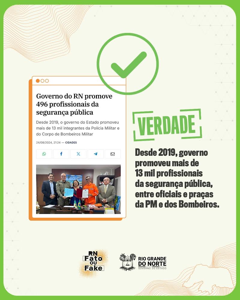 Governo do RN promove 496 profissionais da segurança pública