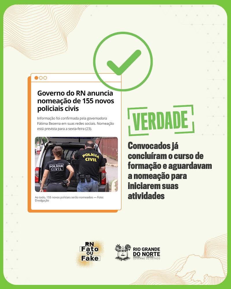 Governo do Estado anuncia nomeação de 155 novos policiais civis