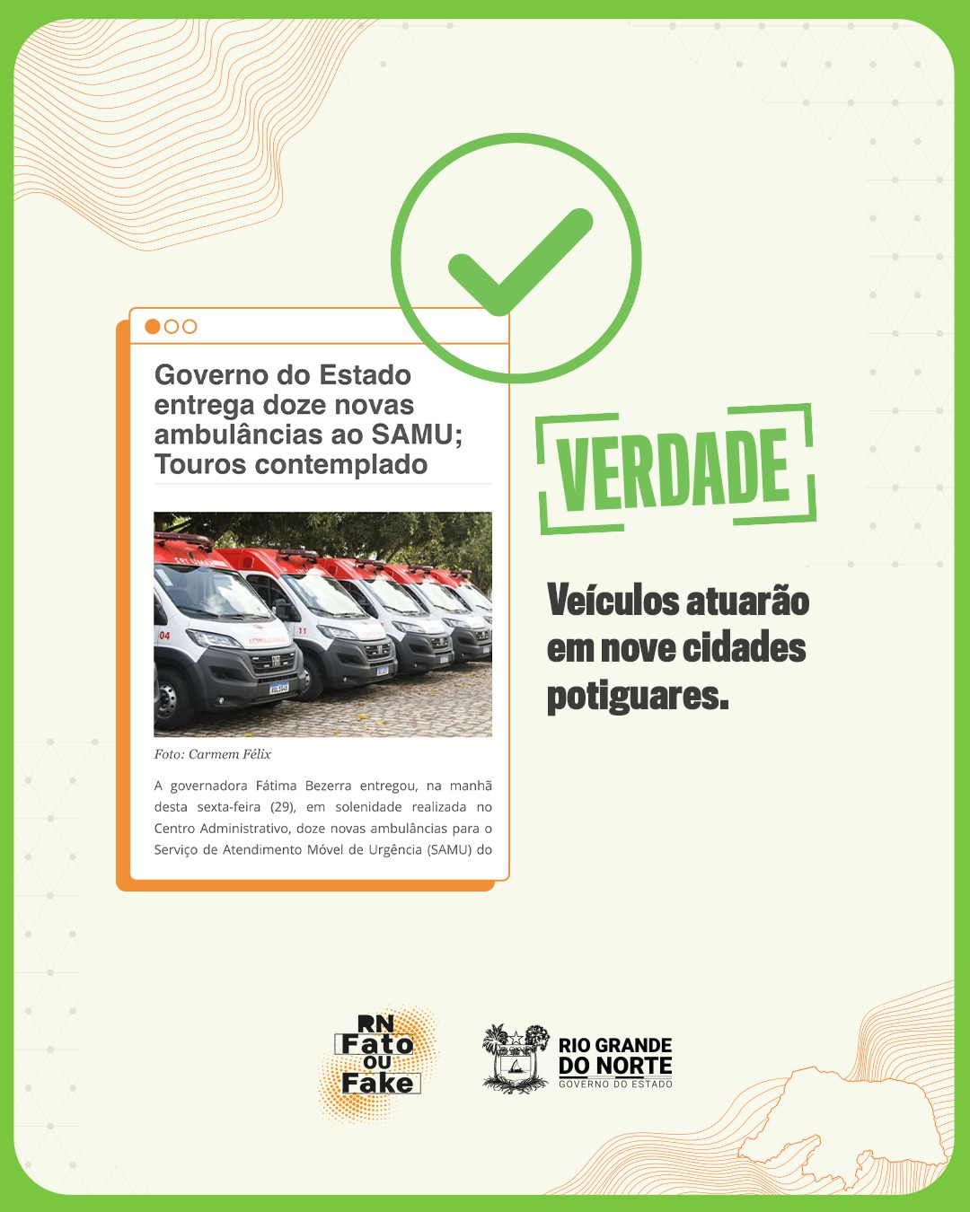 Governo do RN entrega doze novas ambulâncias ao SAMU