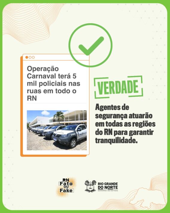Operação Carnaval: Governo do RN coloca 5 mil policiais nas ruas em todo o estado