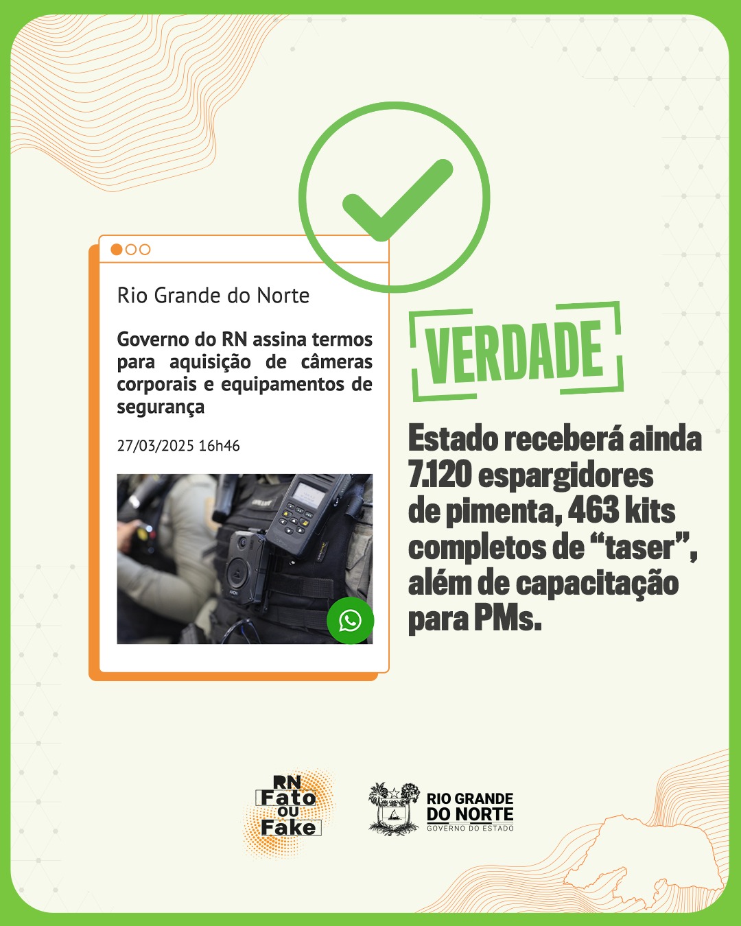Governo do RN assina termos para compra de câmeras corporais e equipamentos de segurança