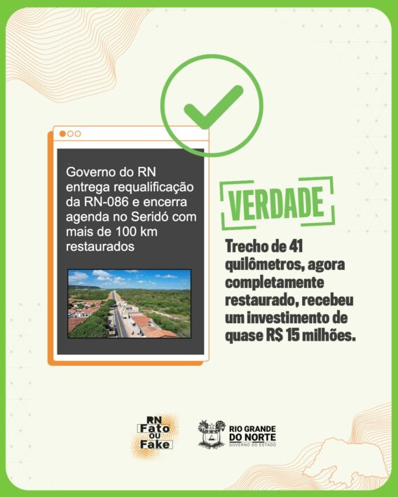 Governo do RN entrega obra de restauração da RN-086 no Seridó