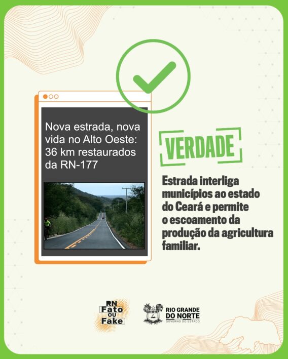Governo do RN entrega novo trecho da RN-177