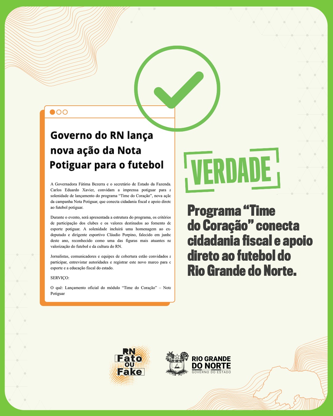 Governo do RN lança nova ação da Nota Potiguar para o futebol