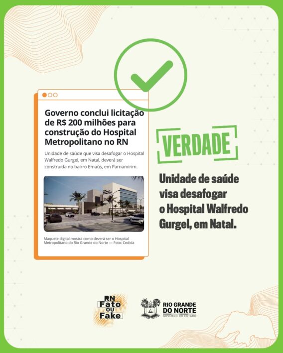 Governo do RN conclui licitação para construção do Hospital Metropolitano