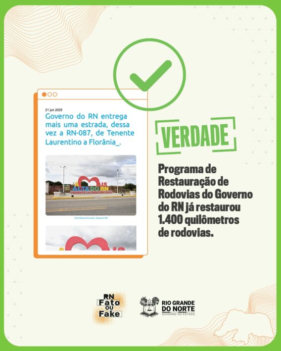 Governo do RN entrega obra da rodovia que liga Tenente Laurentino Cruz a Florânia