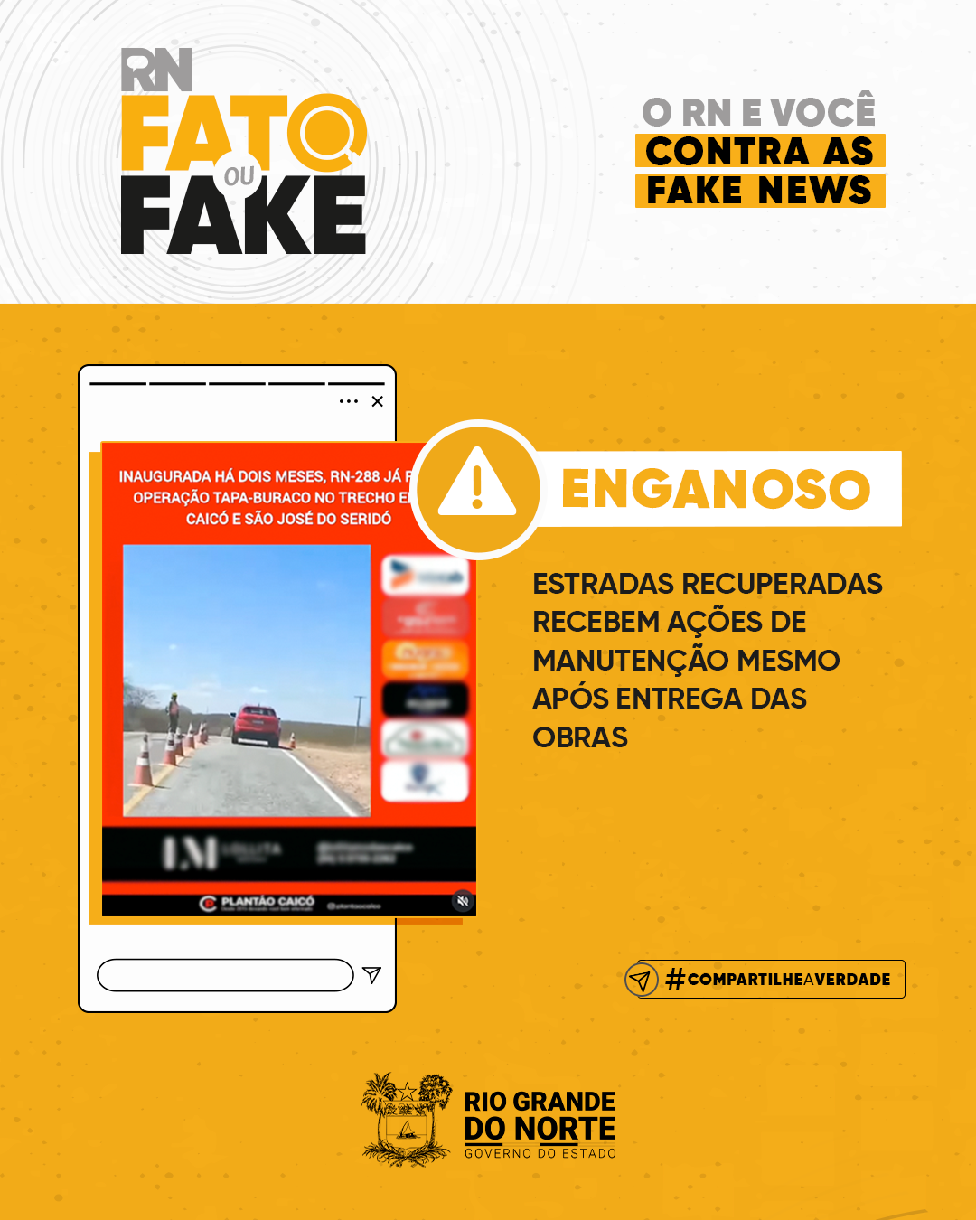 Estradas recuperadas recebem ações de manutenção mesmo após entrega das obras