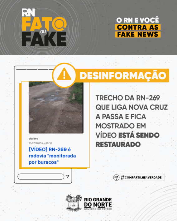 Trecho da RN-269 que Liga Nova Cruz à Passa e Fica mostrado em vídeo está sendo restaurado