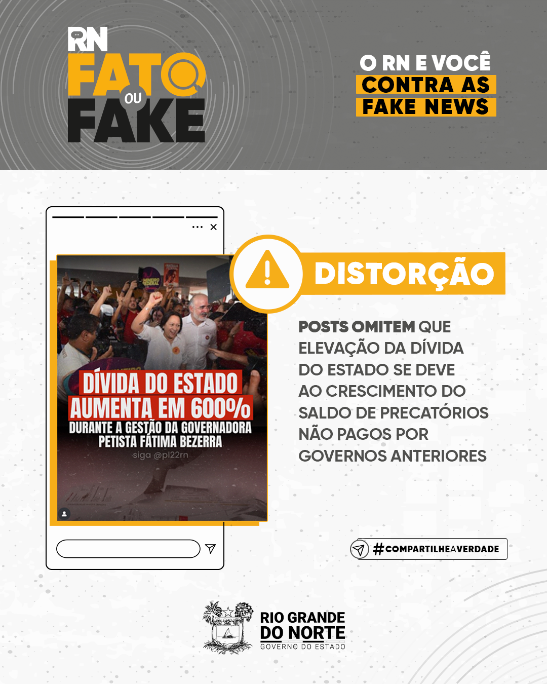 Posts omitem que elevação da dívida do estado se deve ao crescimento do saldo de precatórios não pagos por governos anteriores