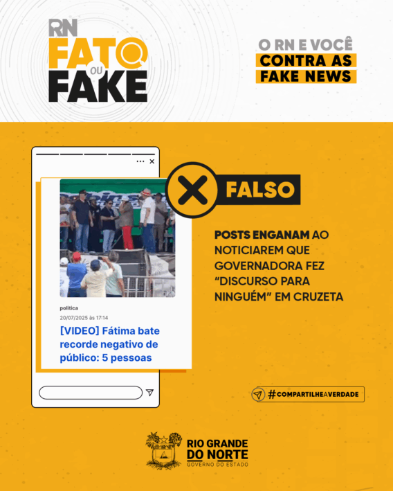 Posts enganam ao noticiarem que governadora fez “discurso para ninguém” em Cruzeta