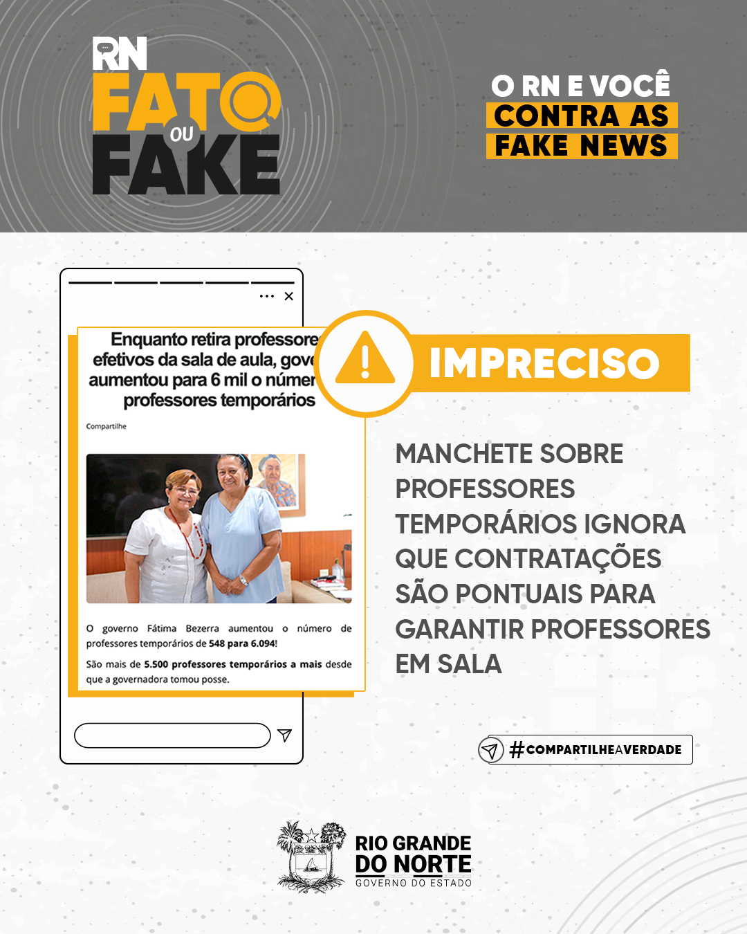 Manchete ignora que contratações de professores temporários são pontuais para garantir professores em sala