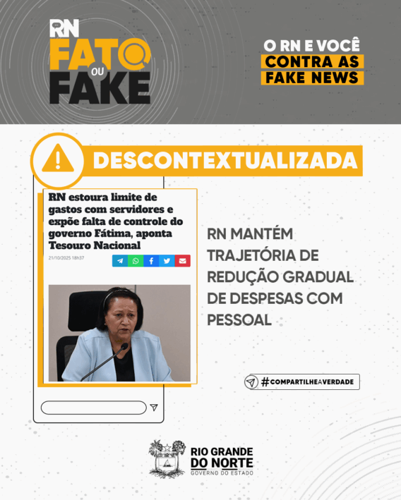 RN mantém trajetória de redução gradual de despesas com pessoal