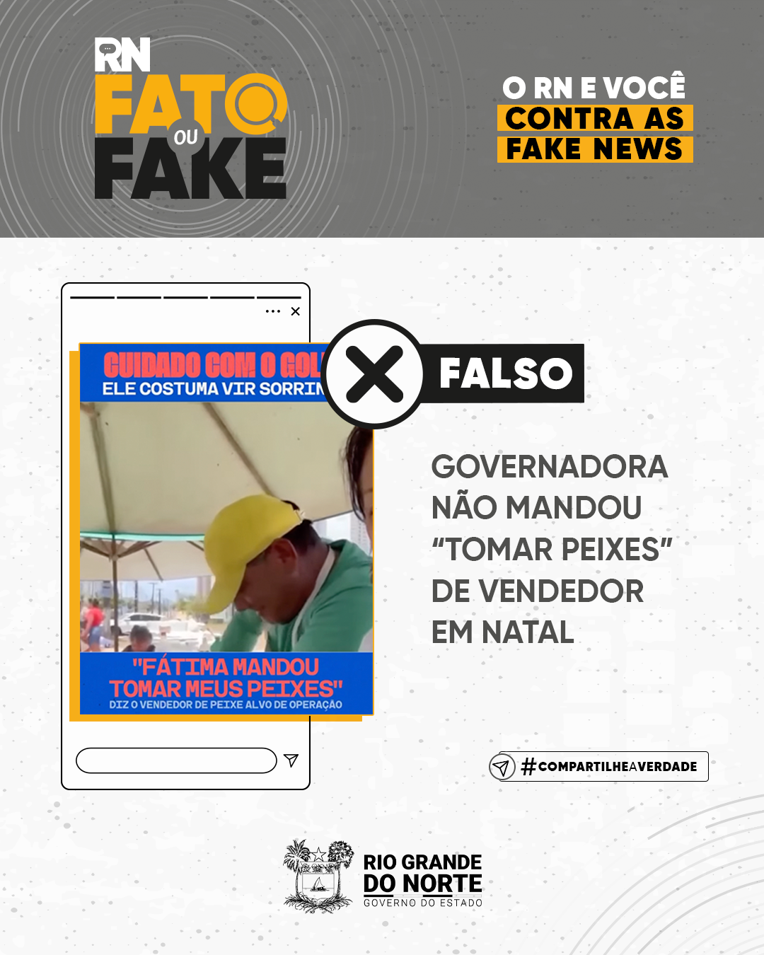 Governadora não mandou “tomar peixes” de vendedor em Natal