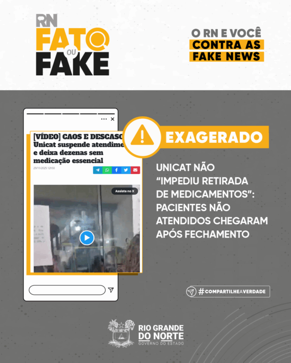 Unicat não “impediu retirada de medicamentos”: pacientes não atendidos chegaram após fechamento