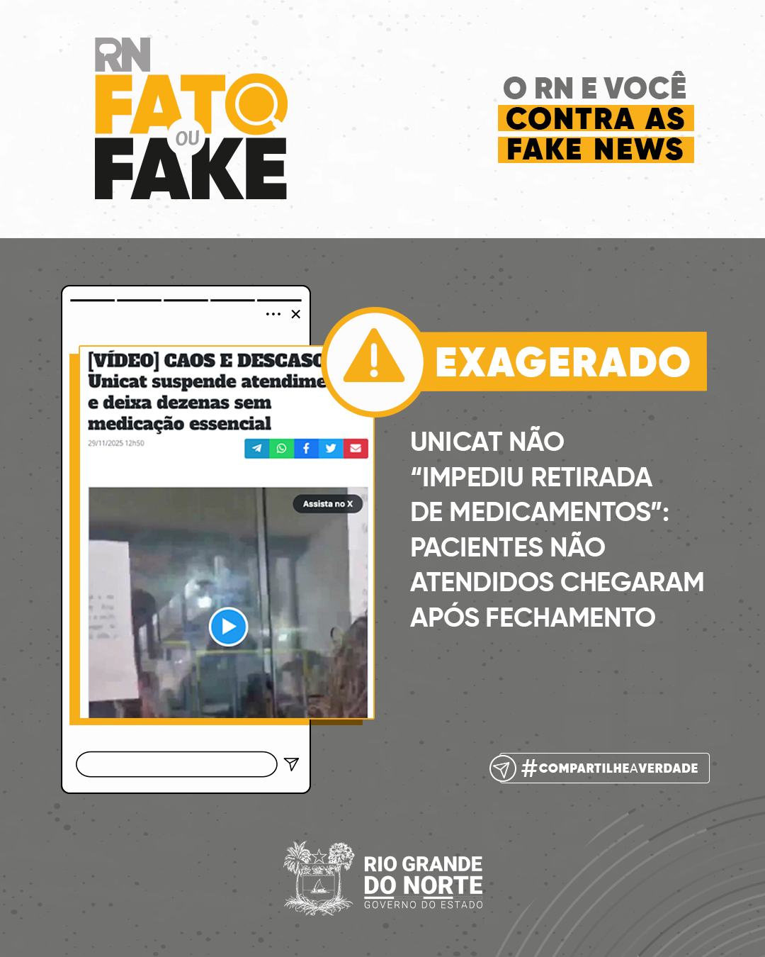 Unicat não “impediu retirada de medicamentos”: pacientes não atendidos chegaram após fechamento